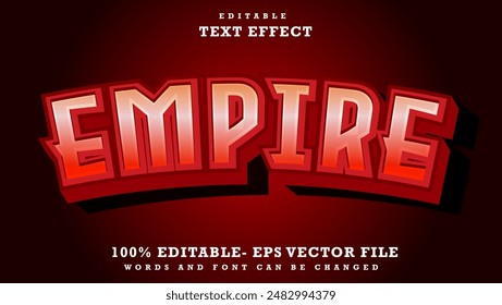 3d Gradient Word Empire Editable Text Effect Design Template, Effect Saved In Graphic Style