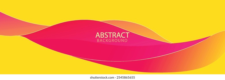 3D gradient yellow and magenta Wavy Shape. vector EPS 10