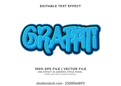 3D Graffiti Text effect editable vector