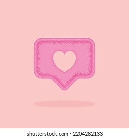3D grainy heart like reaction button