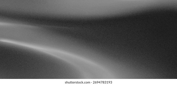 Textura de gradiente líquido granulado 3D con ondas monocromáticas. Fondo de ruido áspero afligido con efecto punteado vintage. Textura de punto en spray de semitono arenoso. Cartel de Glitter ombre. Vector de grano de moda bg