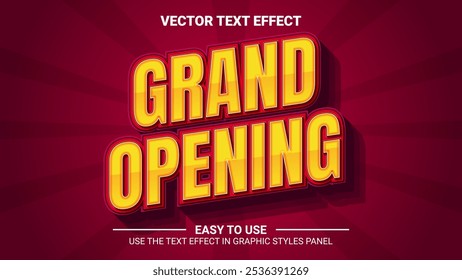 3d grand opening text effect