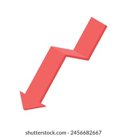 3d graph arrow up on a white background