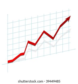 3d Graph Showing Rise Profits Earnings Stock Vector (Royalty Free ...