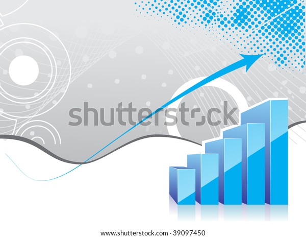 3d Graph Showing Rise Profits Earnings Stock Vector (Royalty Free) 39097450