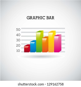 3d Graphic Bar Over White Background Stock Vector (Royalty Free ...