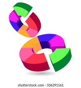 3D Graphic Design Info graphic, vector illustration.