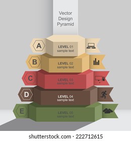 3d graphic design infographics pyramid data