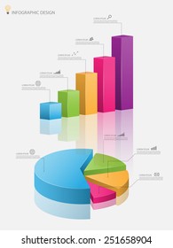 3d graph.Vector illustration