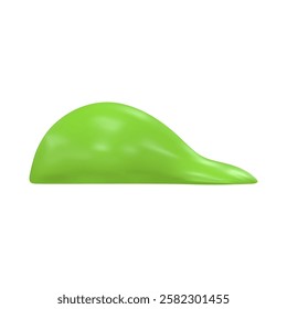 3d Grass hill isolated. Green hill for spring or summer design. 3d meadow render. Vector illustration