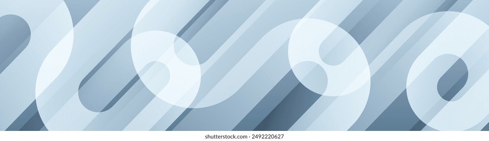 3D gray abstract background overlap layer on bright space with cutout shape effect decoration. Modern graphic design element rounded lines style concept for web banner, flyer, card, or brochure cover