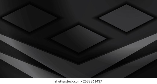 3D gray rough grunge techno abstract background overlap layer on dark space with yellow rhomb decoration. modern trendy design