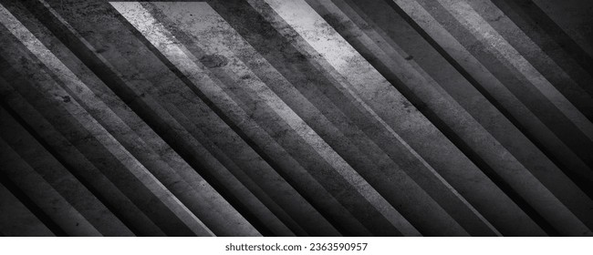 3D gray techno abstract background overlap layer on dark space with rough decoration. Modern graphic design element style. White diagonal shape concept for web banner, flyer, card, or brochure cover