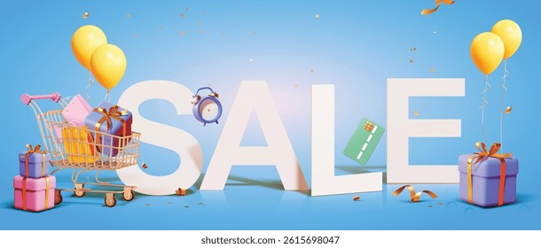 3d great discount sale banner