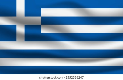 3d greece Flag wavy banner background