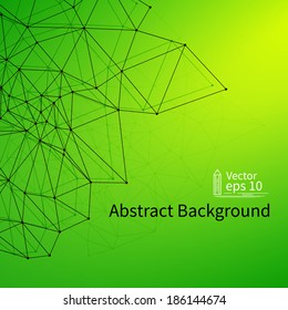 3D Green Abstract background with Circles, Lines and Shapes | EPS10 Design Layout for Your Business