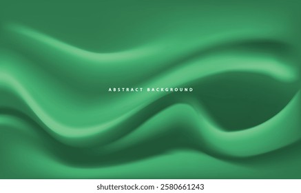 3D Green Abstract Vector Art - Creative Digital Artwork with Fluid Energy and Colorful Design