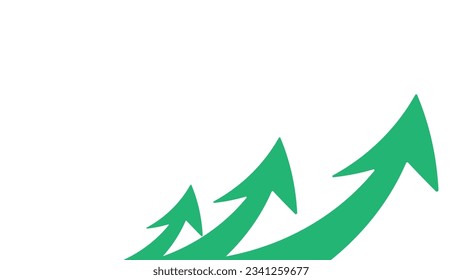 3D Green Arrow  Isolated On White Background. Vector