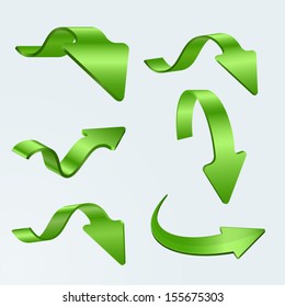 3D Green Arrows