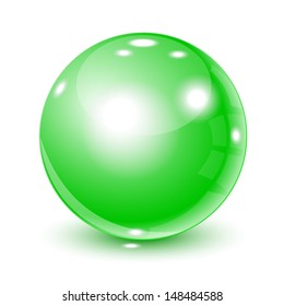 3d green ball 