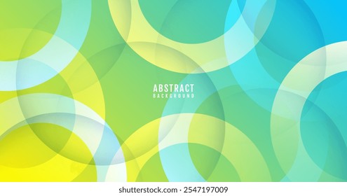 El fondo abstracto azul verde 3D se superpone a la capa en el espacio brillante con la decoración del efecto de los círculos. Concepto moderno del estilo del recorte del elemento del Diseño gráfico para el Anuncio del Web, el arte, el volante, la tarjeta, o la cubierta del folleto