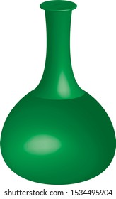 3D Green bottle for decorative, icon, infographic