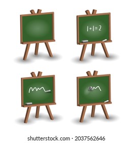 3.ᵉʳ vector de ilustración de pizarra verde  