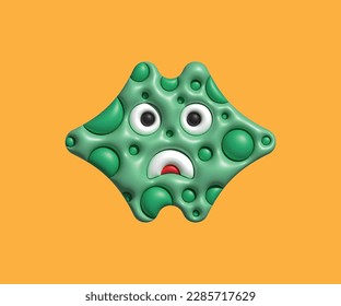 3D Green Character Vector Art Design