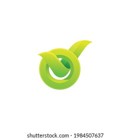 3D green check mark on white background vector illustration