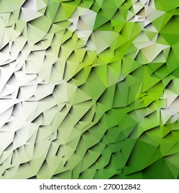 3d green colored paper background. Vector EPS10