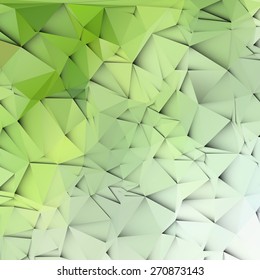 3d green colored paper background. Vector EPS10