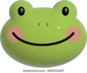Personaje de rana linda verde 3D
