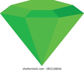 Logotipo de vectores de diamante verde 3D