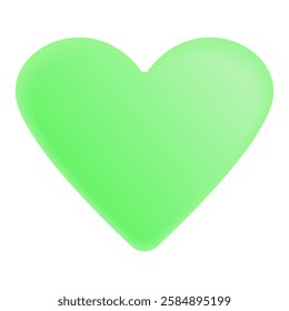 3d green heart on a white background
Vector 3D heart 
Love, February 14, March 8, holiday
