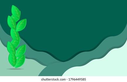 3d green leaf background. great for advertising natural products