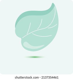 3d green leaf icon leaf vector logo for green company heart shaped leaf isolated in green background with cute green color