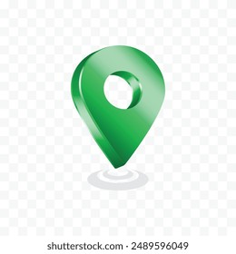 3d Green Location Map Icon Logo Symbol Vector Design Clipart Png Transparent Background