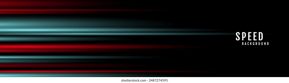 3D green red techno geometric background on dark space with lines motion decoration. High speed with stripes style. Modern graphic design element concept for banner, flyer, card, or brochure cover