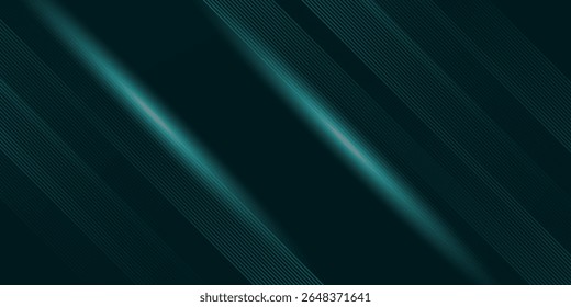 El fondo abstracto tecno verde 3D se superpone en el espacio oscuro con líneas brillantes en la decoración de la forma. Concepto de estilo futuro de elemento de Diseño gráfico moderno para Anuncio de Web, volante, tarjeta, cubierta o folleto