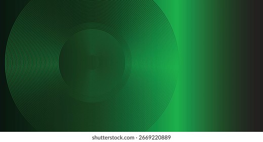 3D green techno abstract background overlap layer on dark space with glowing circle lines decoration. Modern graphic design element future style concept.Eps 10