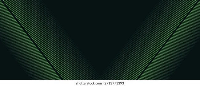 El fondo abstracto tecno verde 3D se superpone en el espacio oscuro con líneas brillantes en la decoración de la forma. Concepto moderno del estilo del futuro del elemento de Diseño gráfico para el Anuncio, el volante, la tarjeta, o la cubierta del folleto