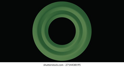 Capa de traslape de fondo abstracto techno verde 3D en el espacio oscuro con decoración de líneas de círculo brillante. Concepto moderno del estilo del futuro del elemento de Diseño gráfico para el Anuncio, el volante, la tarjeta, o la cubierta del folleto