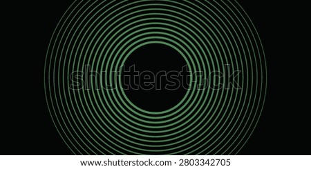 3D green techno abstract background overlap layer on dark space with glowing circle lines decoration. Modern graphic design element future style concept for banner, flyer, card, or brochure cover