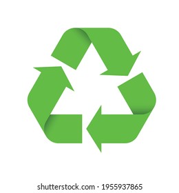3D Green Universal Recycling Symbol