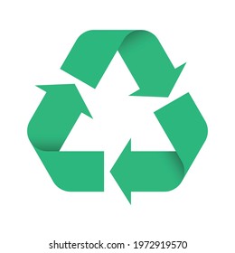 3D Green Universal Recycling Symbol