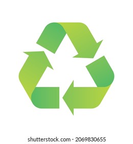 3D Green Universal Recycling Symbol