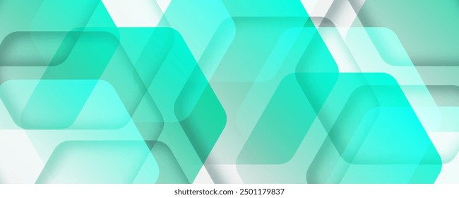 3D green white abstract background overlap layer on bright space with cutout shape effect decoration. Modern graphic design element rounded style concept for web banner, flyer, card, or brochure cover