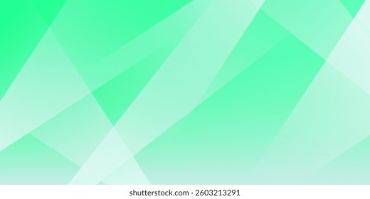 3D green white geometric abstract background overlap layer on bright space with cutout effect decoration. Simple graphic design element future style concept for banner, flyer, card, cover, or brochure