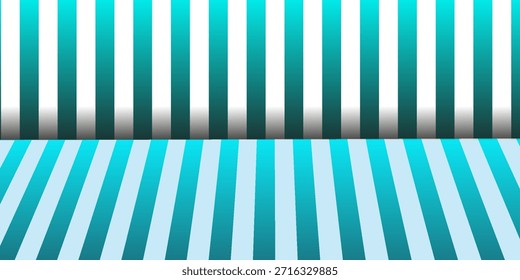 3D verde y blanco recto, líneas diagonales ilustración abstracta. Antecedentes de rayas repetidas. Fondo de pantalla de Diseño gráfico degradado con color y textura llamativos