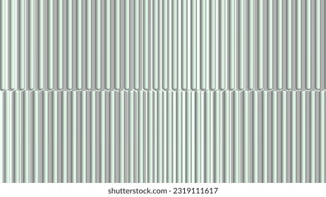 3D grey green glimmer metallic stripe pattern. Line metallic textured wall.